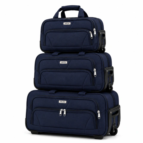 Imagen de JUEGO 3 BOLSOS TIPO MALETA CON RUEDAS