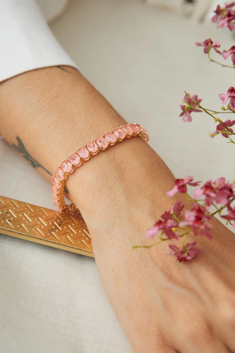 Pulseira riviera fusion morganita