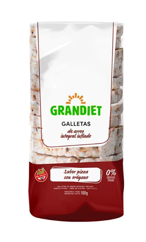 Galletas Integral Sabor Pizza con Oregano Grandiet 100 g