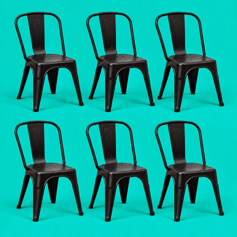 Set 6 Sillas Tolix Plastica