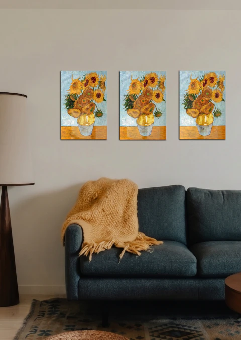Cuadro decorativo- Los girasoles- Van Gogh - cuadro metálico - arte