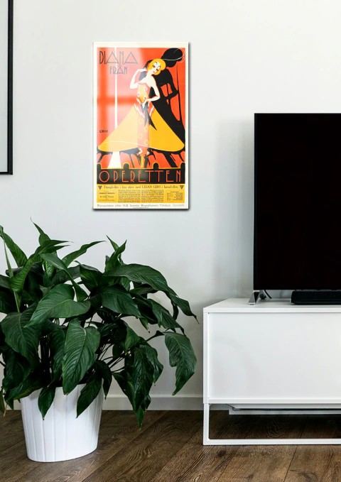 Cuadro decorativo - Cine clásico - art deco - wall art - cinema - cuadro metálico