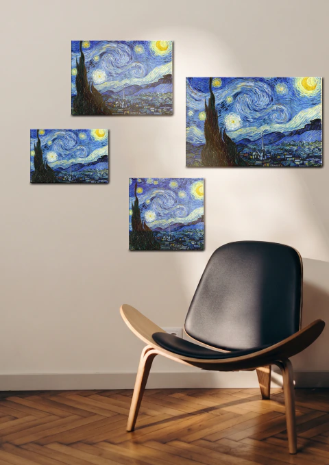 Cuadro decorativo - La noche estrellada - Vincent Van Gogh - completa - arte
