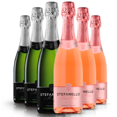 Kit Espumantes Stefanello Moscatel &amp; Brut Rosé 6x750ml