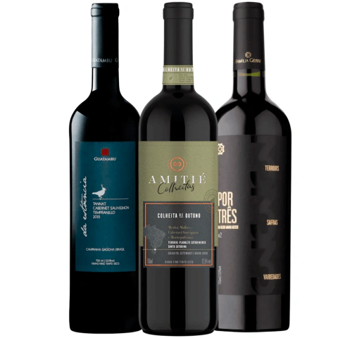 Kit 3 Vinhos Tintos Blend Surpreendentes 750ml