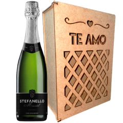 Kit Presente Espumante Stefanello Moscatel c/ Caixa Personalizada