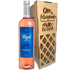 Kit Presente Vinho Dal Pizzol Rosé c/ Caixa Personalizada
