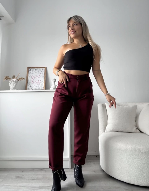 Pantalón recto con bolsillos - Umana