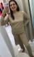 Pijama longo liso - Suede canelado - loja online