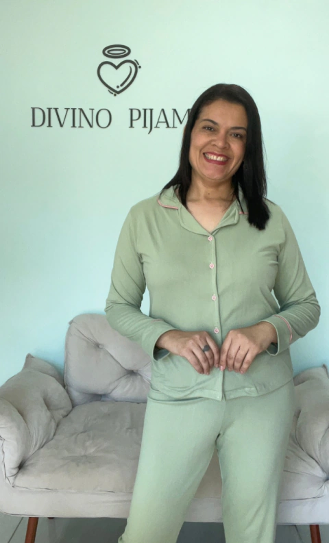 Pijama Americano Longo Verde
