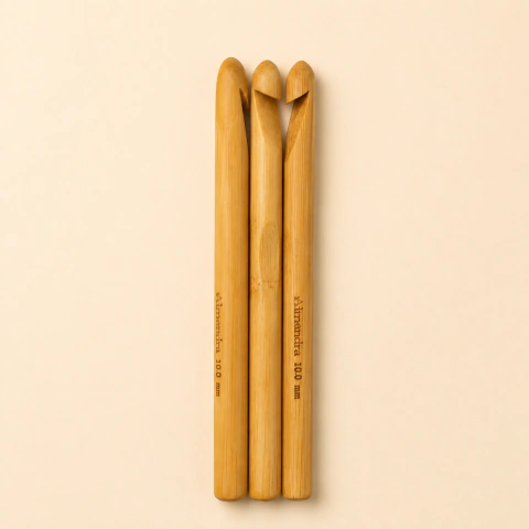 Aguja de Crochet Bamboo 10 mm | Crochet de madera