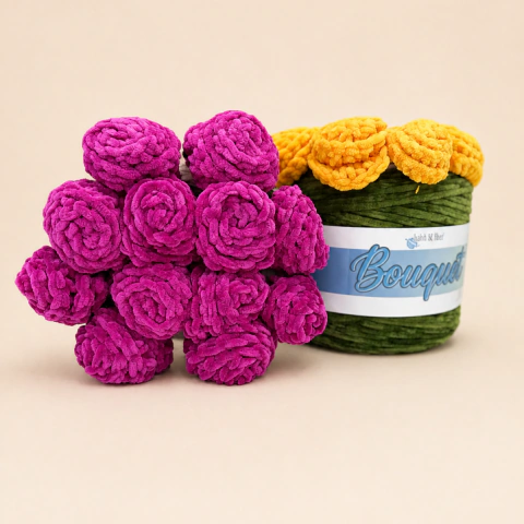 Bouquet Judith M. Herz x 600 Gr | Mantel de rosas en chenille