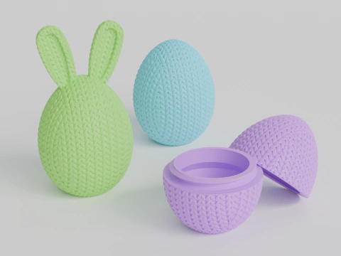 Ovos de Páscoa de Tricô com Orelhas de Coelho – Amigurumi – Páscoa