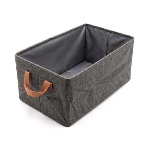 CANASTA DE TELA SIMIL JEAN CON MANIJA