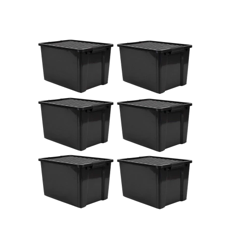 Caja Organizadora De Plastico Life Box 50 Lts X6