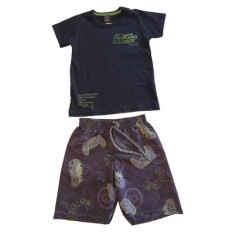 CJ.INF CAMISETA E BERMUDA TACTEL C/ CORDÃO