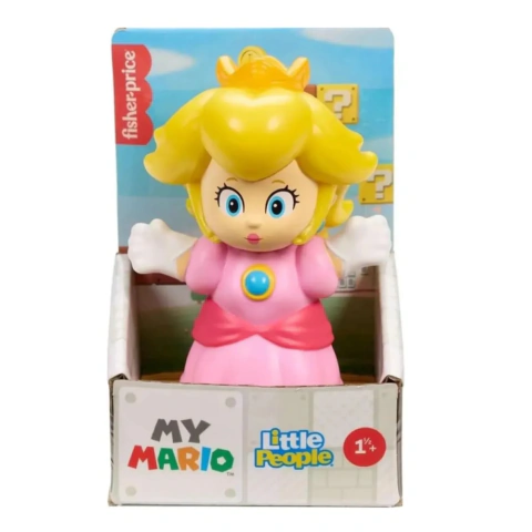 Boneco Princesa Peach Super Mario Little People Mattel Jhg64