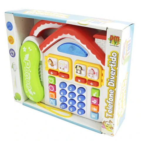 Telefone Infantil Divertido Casa Com Som Luz Dm Toys 2961 - comprar online