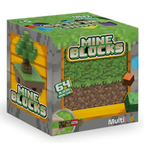 Blocos Magnéticos Multikids Minecraft Com 64 Peças Para Construir - comprar online