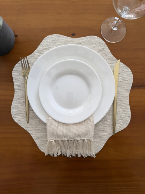KIT 2 UNIDADES - Lugar Americano Organic - Sisal Marfim