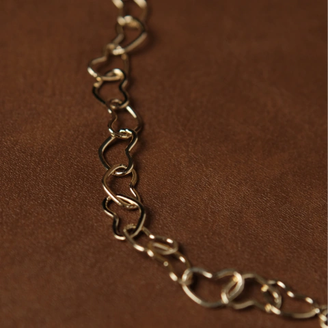 Colar Elos Corações Dourado - comprar online