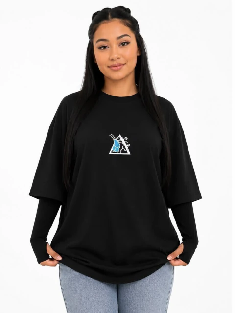 Camiseta Side Delta Oversized