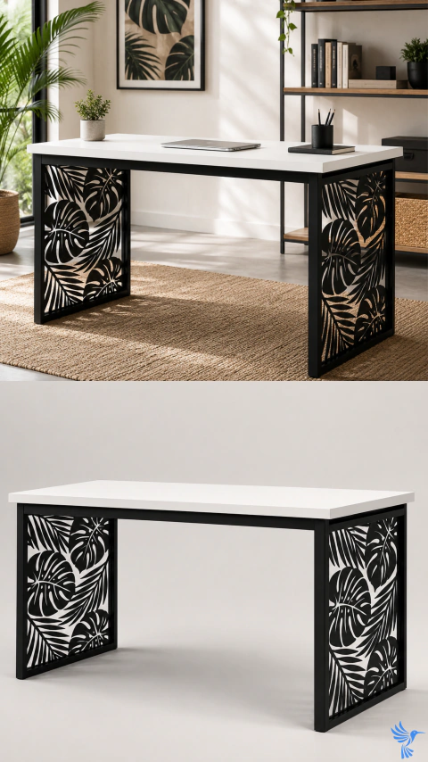 Escritorio Home Office | Metal Calado y MDF - STUDIO
