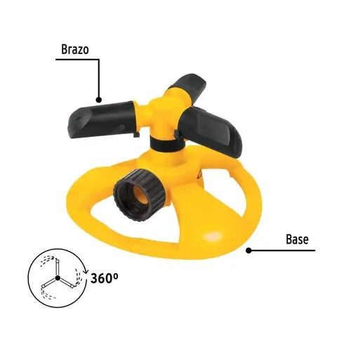 REGADERA GIRATORIA PLASTICA CON 3 BRAZOS - ALCANCE 7 MTS 20069