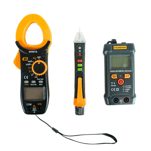 TESTER DIGITAL + PINZA AMPEROMETRICA + DETECTOR DE VOLTAJE