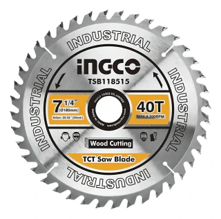 DISCO SERRA CIRCULAR 185MMX40D C/1PC INGCO REF TSB118515