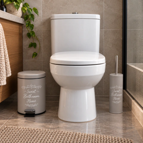 Set Cesto Y Escobilla Baño