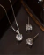 CONJUNTO PONTO DE LUZ CLÁSSICO COM 4 GARRAS EM PRATA 925 na internet
