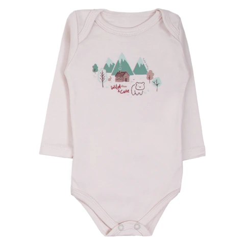 Body Bebê Kiko Baby Manga Longa Estampa Urso - comprar online