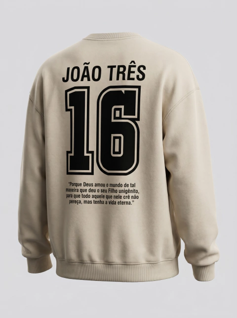 Moletom Varsity "João 3:16"
