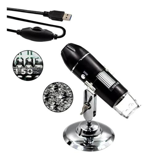 Microscópio Zoom 1600x Cam 2.0 Mp Profissional Digital Usb