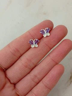 Aro Pasante Mariposa Cubic Amatista