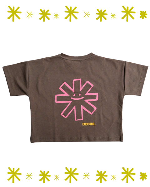 REMERA ASTERISCO MANGAS CORTAS MARRON - comprar online