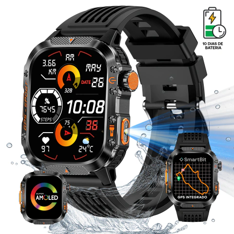 Reloj Inteligente Hombre Sumergible Smartbit Tracker GPS Satelital Integrado 3 ATM