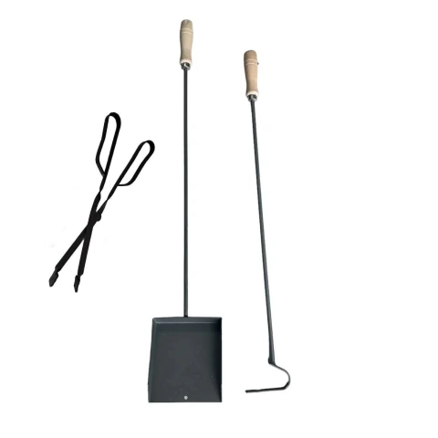 Kit de Asador x3: Palita, Atizador y Pinza