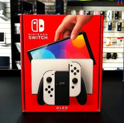 Nintendo Switch OLED Branco com Loja de Jogos + Cartão de 128gb