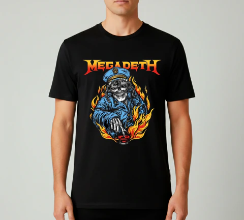 Remera Megadeth Vic Rattlehead Heavy Metal Rust In Peace Thrash - comprar online