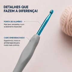 Agulha Crochê Emborrachada 4mm - Coats Corrente na internet