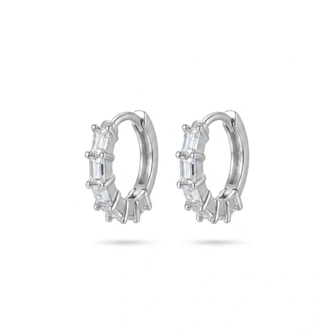 Candongas baguette silver