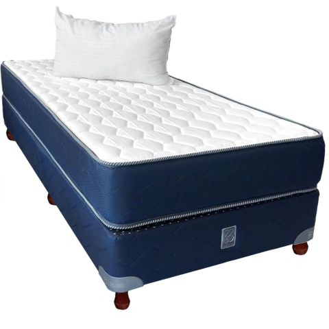 Sommier y Colchón 2230 SYRMA 80x190 Espuma Alta Densidad + Almohada de Regalo