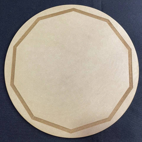 Gráfico Radiónico Decágono Simple en MDF – Potenciador de Testigos