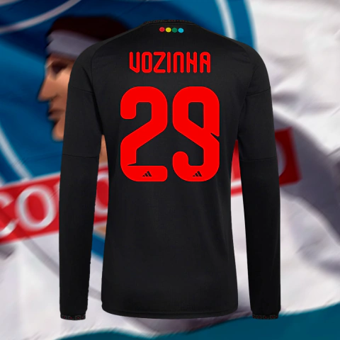Camiseta COLO COLO VOZINHA 2026 VISITA Negra XL Manga Larga, Logo Bordado, calidad normal