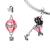 Charm Dije Colgante Globo Aerostático Rosa y Rojo con Lazo - comprar en línea