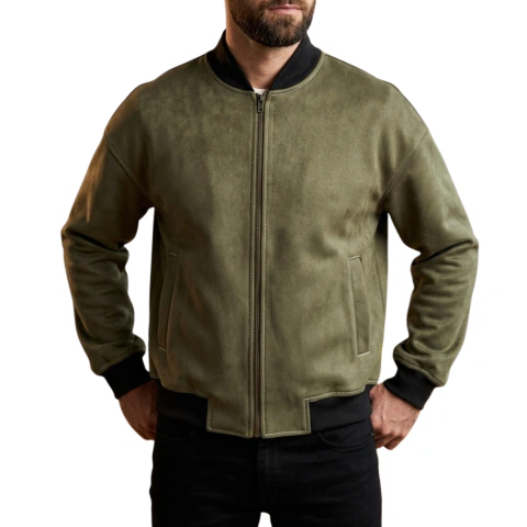Jaqueta Bomber cropped Swed Verde - comprar online