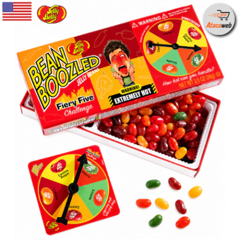 Balas Apimentadas Bean Boozled Fiery Five Desafio Roleta 99g Importado USA - Jelly Belly - comprar online