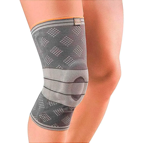 Joelheira Recovery com Hastes Flexíveis e Suporte Patelar de Silicone - Hidrolight RV04